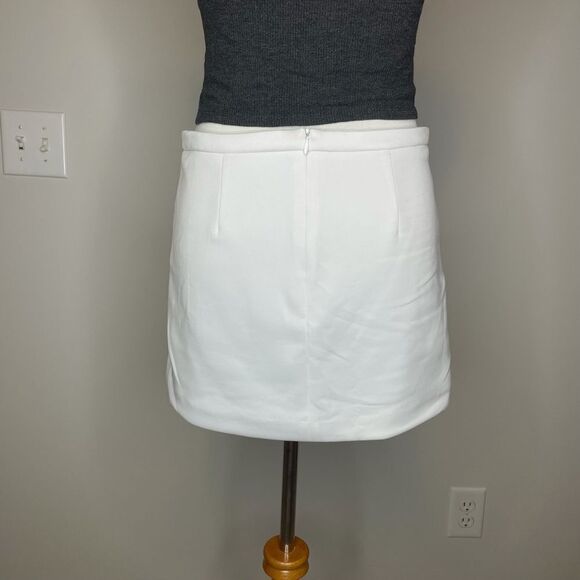 Drew- Cross Front White Skirt - Picture 2 of 2